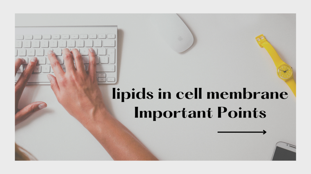 lipids in cell membrane | Important Points